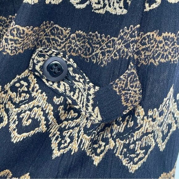 Norton McNaughton Petite Women’s Black Brown Mixed Print Short Sleeve Top Large - Picture 11 of 11